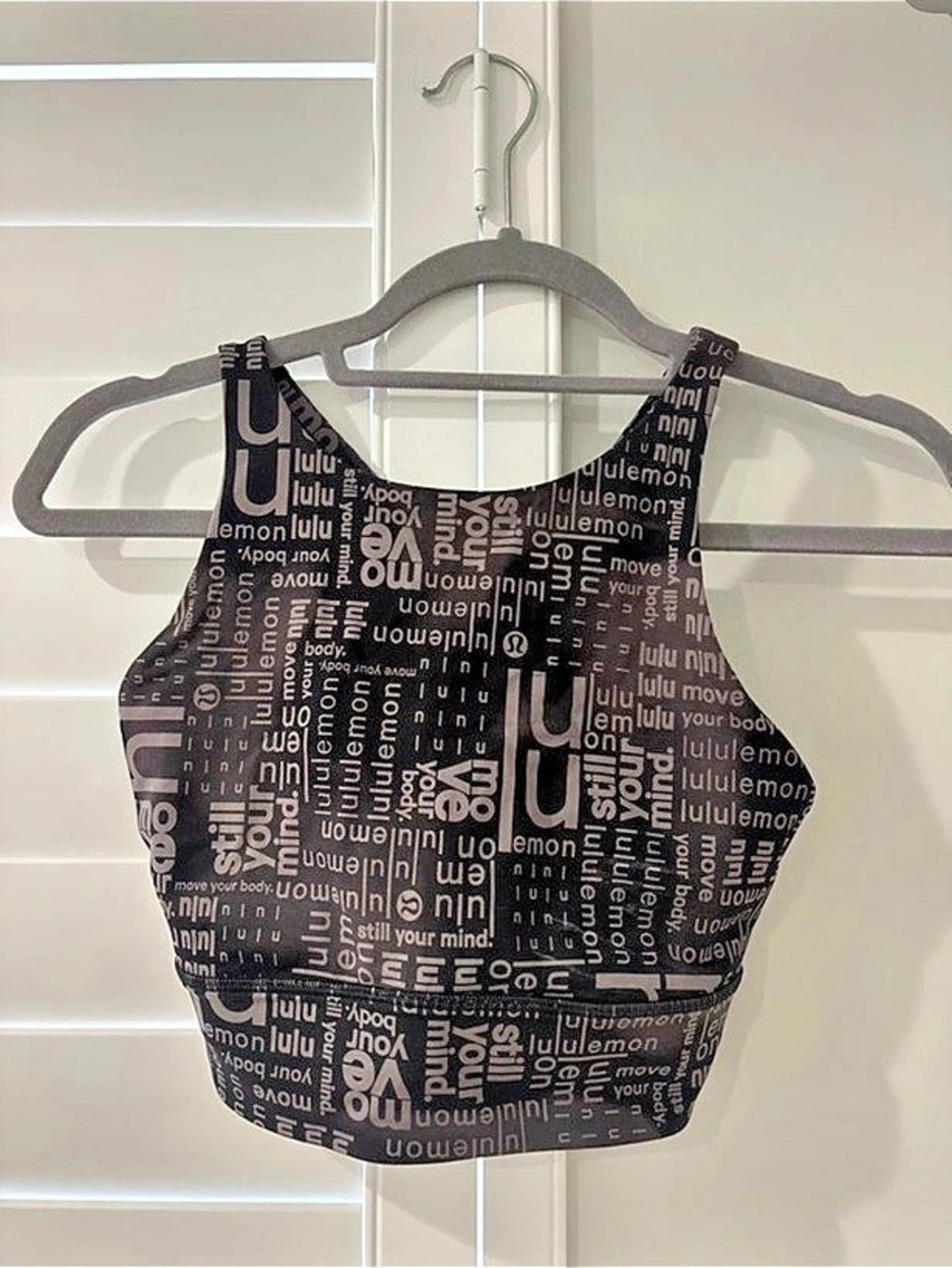 Lululemon Still Your Mind Bra Black & White Crop Top